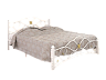 Двуспальная кровать Грифонсервис КД7-1 (белый/золото)