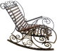 Кресло-качалка Грифонсервис Мечта КР4 (черный в золоте/орех с ярко выраженной текстурой)