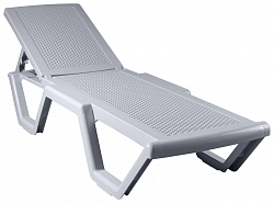 Шезлонг Ellastik Plast Атлант Плетеный 186x63x32 (белый)
