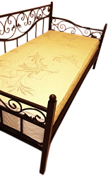 Односпальная кровать Грифонсервис КД18 (черный с золотом)