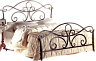 Двуспальная кровать Грифонсервис КД12 (черный/золото)
