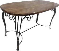 Обеденный стол Грифонсервис КОВ17 (черный лак/палисандр с ярко выраженной текстурой дерева)
