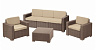 Комплект садовой мебели Keter California 3 Seater / 212507 (капучино) Комплект садовой мебели Keter California 3 Seater / 212507 (капучино)