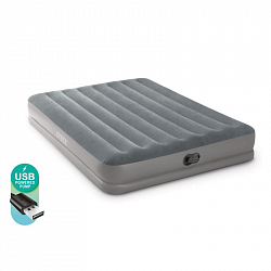 Надувная кровать Intex Prestige Mid-Rise Airbeds With USB Pump / 64114 (203x152x30)